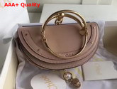 Chloe Small Nile Minaudiere in Smooth Calfskin Nude Replica