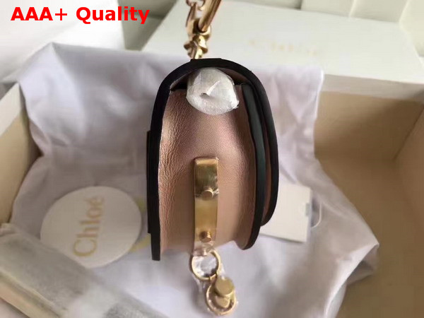 Chloe Small Nile Minaudiere in Smooth Calfskin Nude Replica