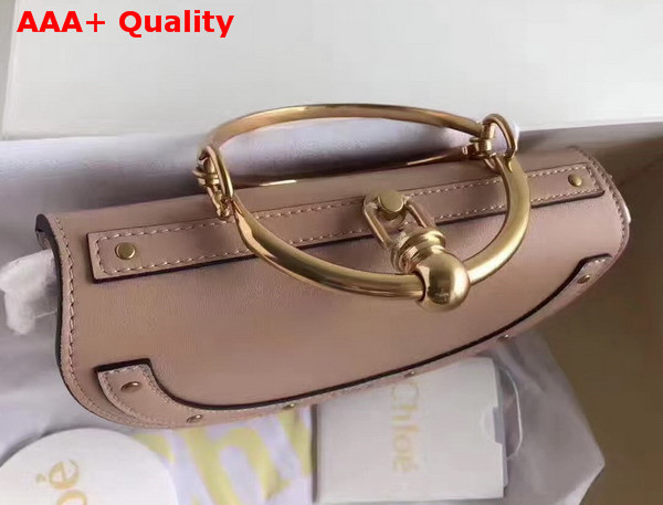 Chloe Small Nile Minaudiere in Smooth Calfskin Nude Replica