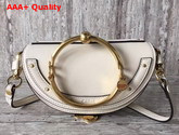 Chloe Small Nile Minaudiere in White Smooth Calfskin Replica