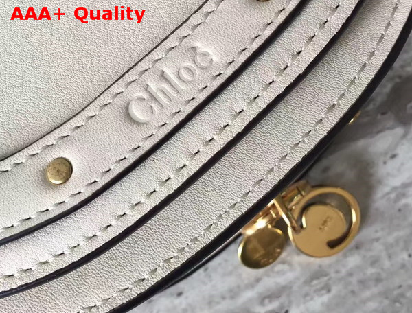 Chloe Small Nile Minaudiere in White Smooth Calfskin Replica
