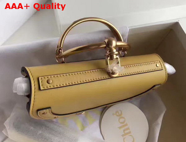 Chloe Small Nile Minaudiere in Yellow Smooth Calfskin Replica
