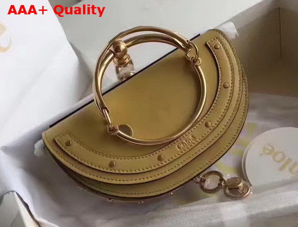 Chloe Small Nile Minaudiere in Yellow Smooth Calfskin Replica