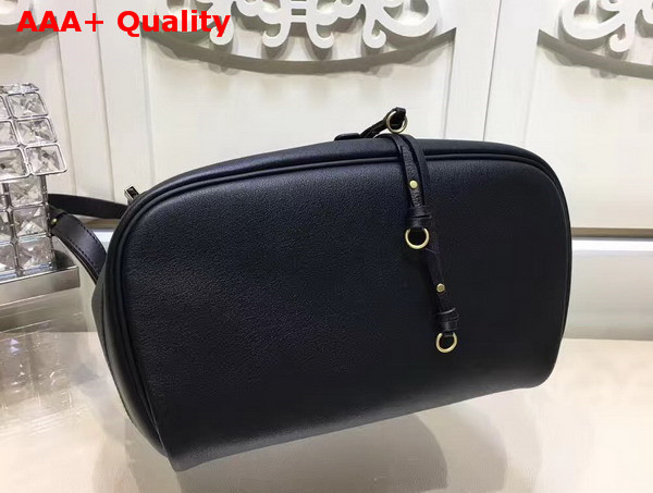 Chloe Small Owen Bag with Flap in Black Smooth and Suede Calfskin Replica