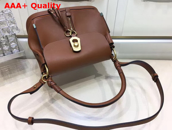 Chloe Small Owen Bag with Flap in Brown Smooth and Suede Calfskin Replica