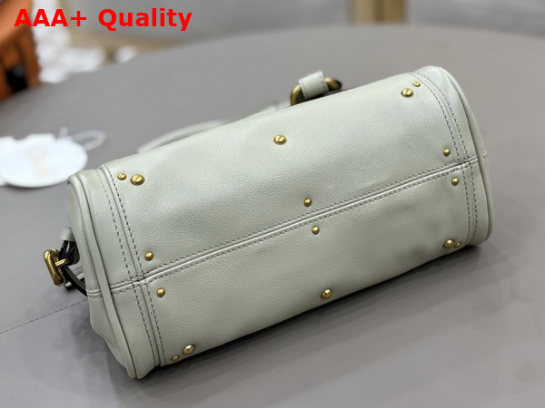 Chloe Small Paddington Bag in Aqua Grey Grained Leather Replica