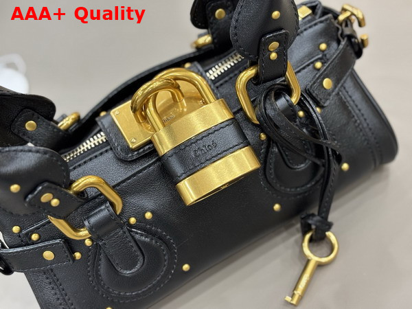 Chloe Small Paddington Bag in Black Grained Leather Replica