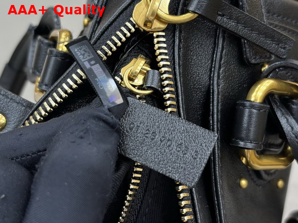 Chloe Small Paddington Bag in Black Grained Leather Replica