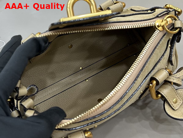 Chloe Small Paddington Bag in Dusty Beige Suede Leather Replica