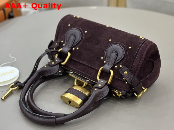 Chloe Small Paddington Bag in Kohl Brown Suede Leather Replica
