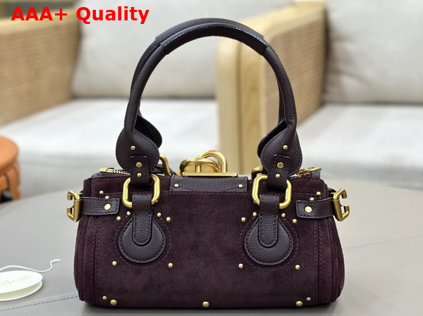 Chloe Small Paddington Bag in Kohl Brown Suede Leather Replica