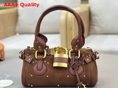 Chloe Small Paddington Bag in Vintage Brown Suede Leather Replica