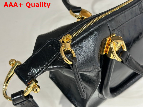Chloe Small Paraty 24 Bag in Shiny Leather Black Replica