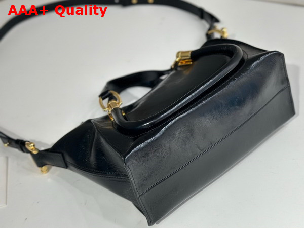 Chloe Small Paraty 24 Bag in Shiny Leather Black Replica