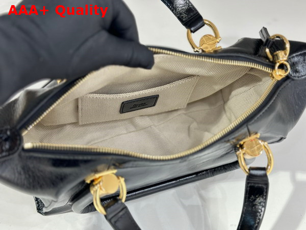 Chloe Small Paraty 24 Bag in Shiny Leather Black Replica