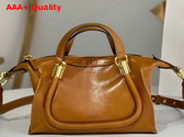 Chloe Small Paraty 24 Bag in Shiny Leather Clay Brown Replica