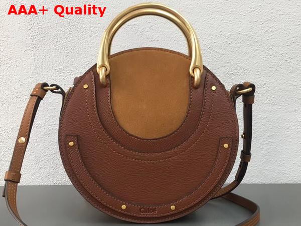 Chloe Small Pixie Bag Brown Suede and Calfskin Replica