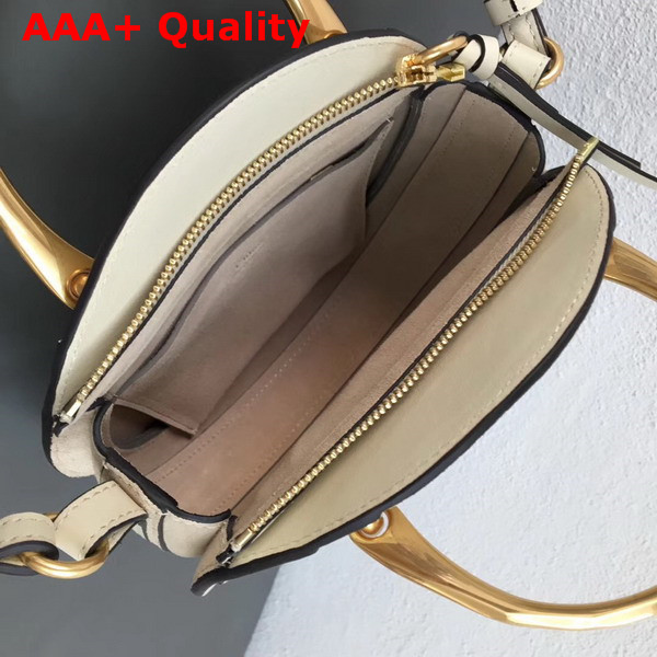 Chloe Small Pixie Bag Ivory Suede and Smooth Calfskin Replica