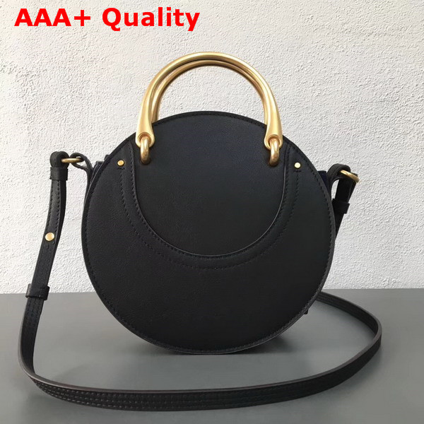 Chloe Small Pixie Bag Navy Blue Suede and Black Smooth Calfskin Replica