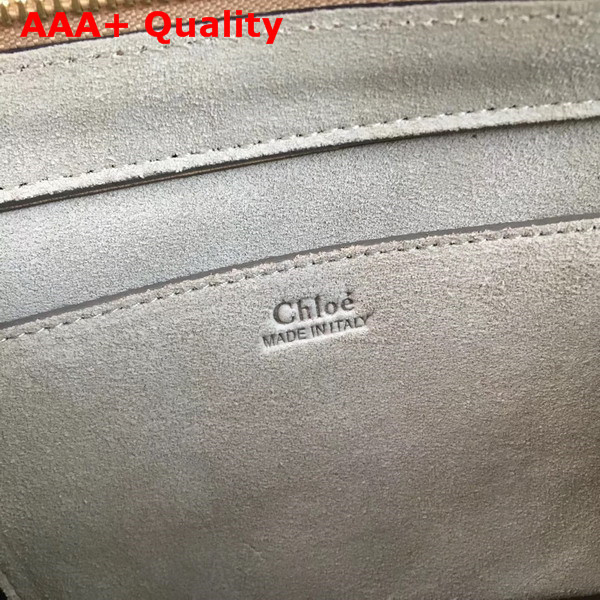 Chloe Small Pixie Bag Prawn Pink Suede and Smooth Calfskin Replica