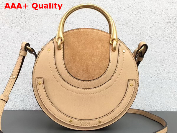 Chloe Small Pixie Bag Prawn Pink Suede and Smooth Calfskin Replica