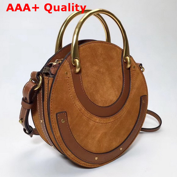 Chloe Small Pixie Bag Suede and Smooth Calfskin Tan Replica