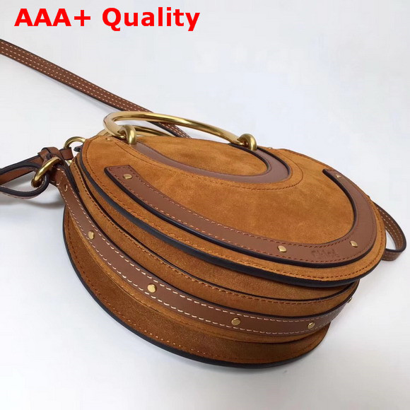 Chloe Small Pixie Bag Suede and Smooth Calfskin Tan Replica