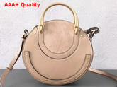 Chloe Small Pixie Bag in Beige Suede and Smooth Calfskin Replica