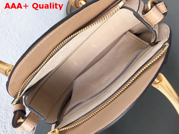 Chloe Small Pixie Bag in Beige Suede and Smooth Calfskin Replica