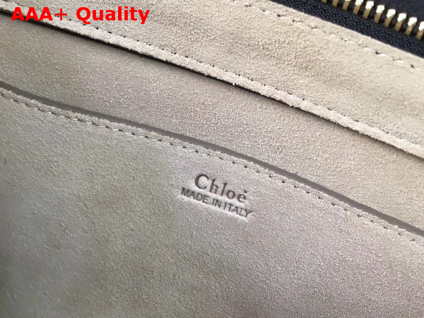 Chloe Small Pixie Bag in Black Suede and Smooth Calfskin Replica