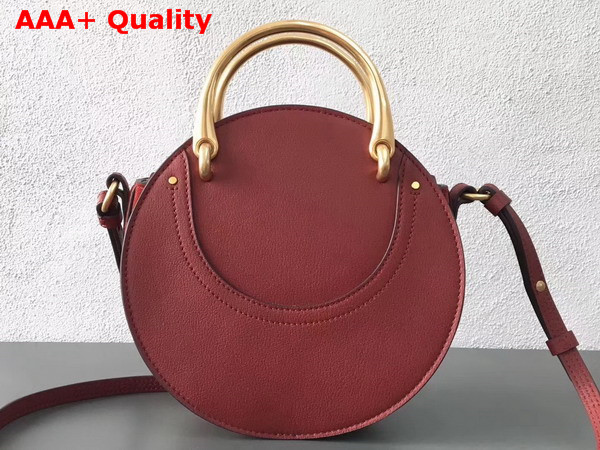 Chloe Small Pixie Bag in Sienna Red Suede and Smooth Calfskin Replica