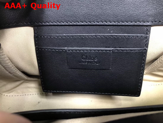 Chloe Small Roy Bag in Black Smooth and Suede Calfskin Replica