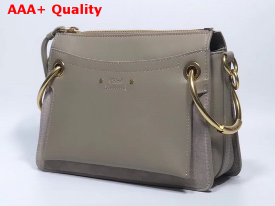 Chloe Small Roy Bag in Motty Grey Smooth and Suede Calfskin Replica