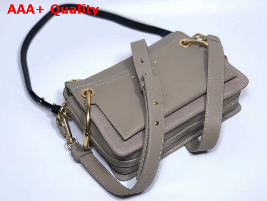 Chloe Small Roy Bag in Motty Grey Smooth and Suede Calfskin Replica