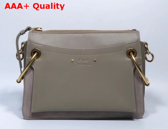 Chloe Small Roy Bag in Motty Grey Smooth and Suede Calfskin Replica