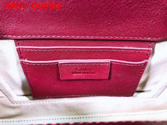 Chloe Small Roy Bag in Plum Purple Smooth and Suede Calfskin Replica