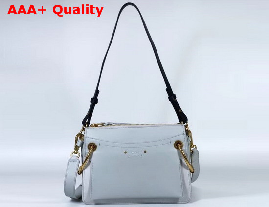 Chloe Small Roy Bag in Washed Blue Smooth and Suede Calfskin Replica