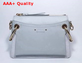 Chloe Small Roy Bag in Washed Blue Smooth and Suede Calfskin Replica