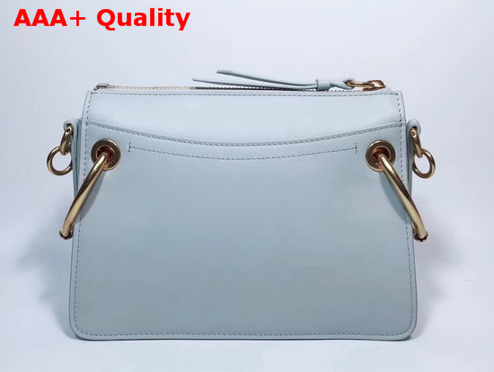 Chloe Small Roy Bag in Washed Blue Smooth and Suede Calfskin Replica