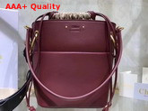Chloe Small Roy Bucket Bag in Smooth Calfskin Burgundy Replica
