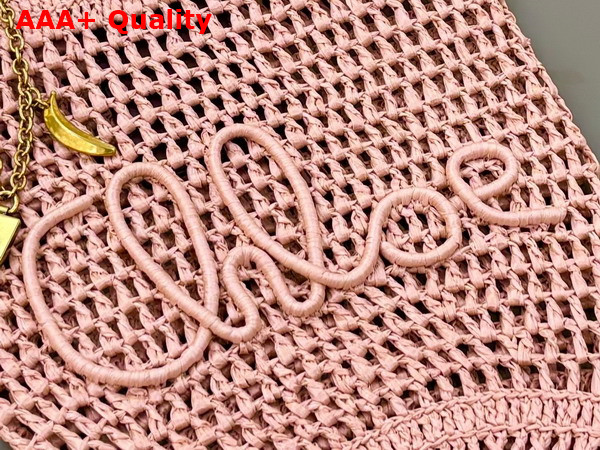 Chloe Small Summer Banana Tote Bag in Raffia Summery Beige Replica