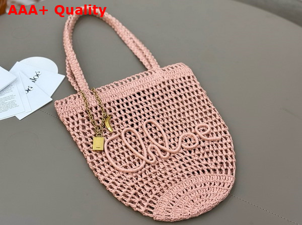 Chloe Small Summer Banana Tote Bag in Raffia Summery Beige Replica