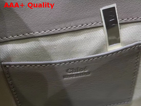 Chloe Small Tess Bag Motty Grey Shiny and Suede Calfskin Replica