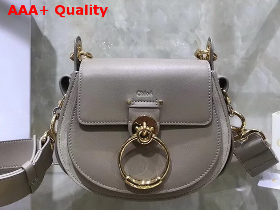 Chloe Small Tess Bag Motty Grey Shiny and Suede Calfskin Replica