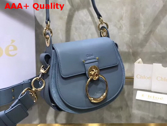 Chloe Small Tess Bag in Baby Blue Shiny and Suede Calfskin Replica