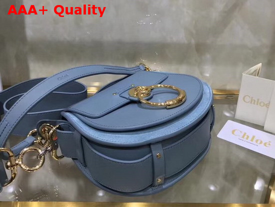 Chloe Small Tess Bag in Baby Blue Shiny and Suede Calfskin Replica