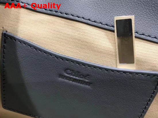 Chloe Small Tess Bag in Baby Blue Shiny and Suede Calfskin Replica