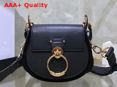 Chloe Small Tess Bag in Black Shiny and Suede Calfskin Replica