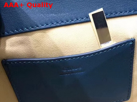 Chloe Small Tess Bag in Blue Shiny and Suede Calfskin Replica