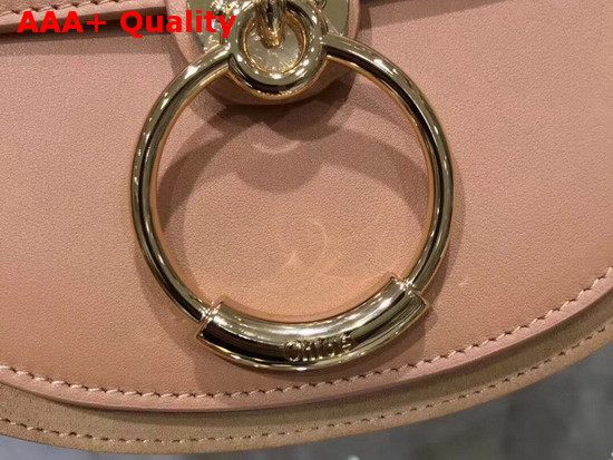 Chloe Small Tess Bag in Nude Shiny and Suede Calfskin Replica
